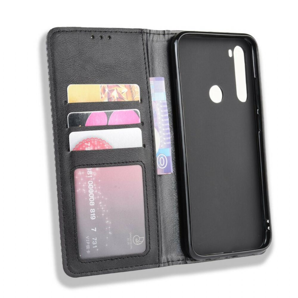 Bescherming Hoesje voor Xiaomi Redmi Note 8T Folio-hoesje Vintage Gestileerd Leereffect