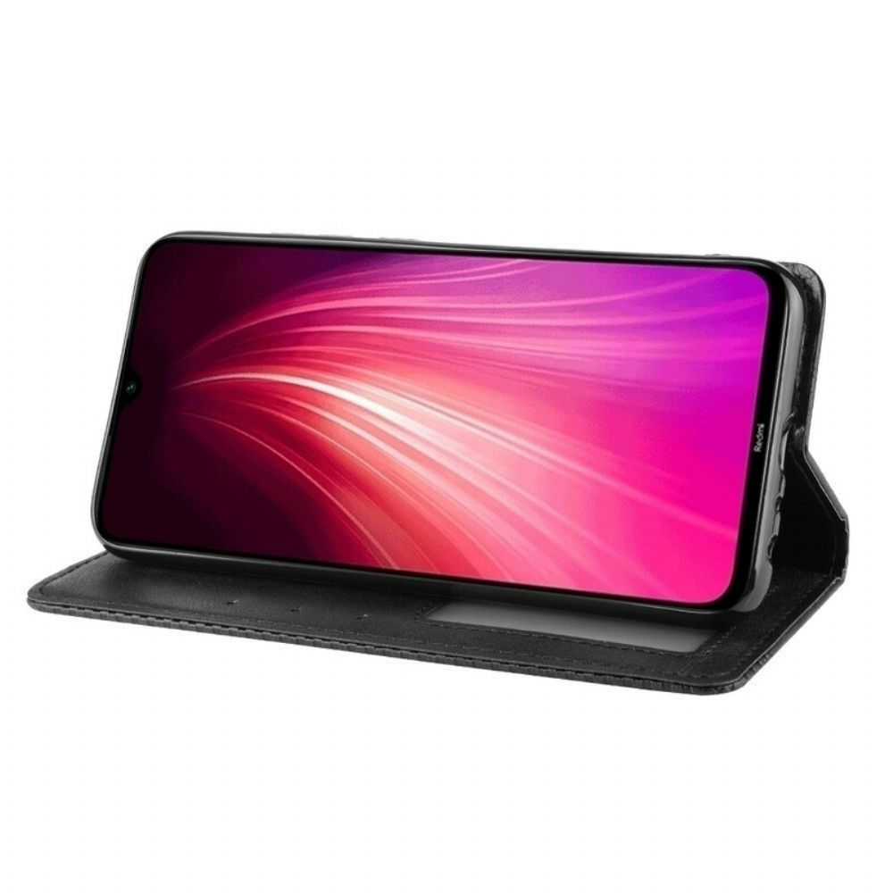 Bescherming Hoesje voor Xiaomi Redmi Note 8T Folio-hoesje Vintage Gestileerd Leereffect