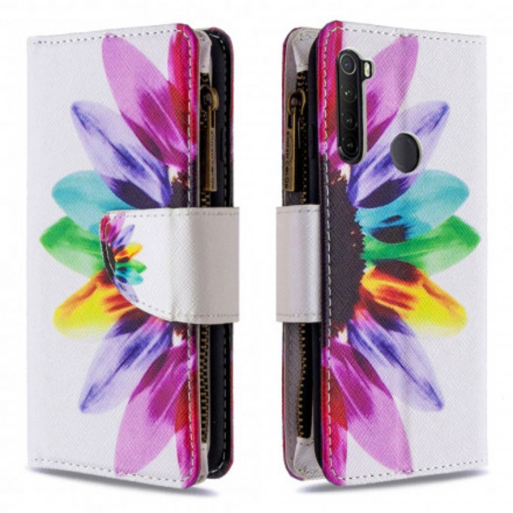 Folio-hoesje voor Xiaomi Redmi Note 8T Bloemzak Met Rits