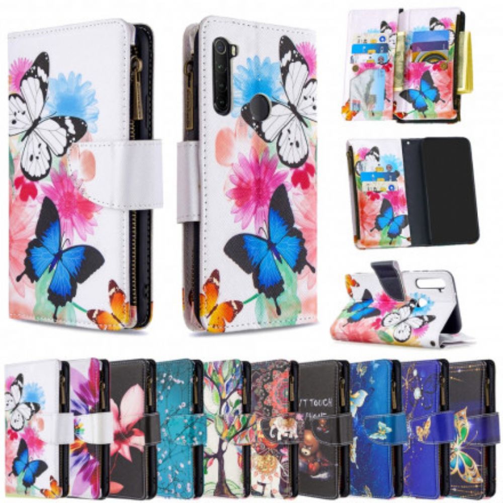 Folio-hoesje voor Xiaomi Redmi Note 8T Bloemzak Met Rits