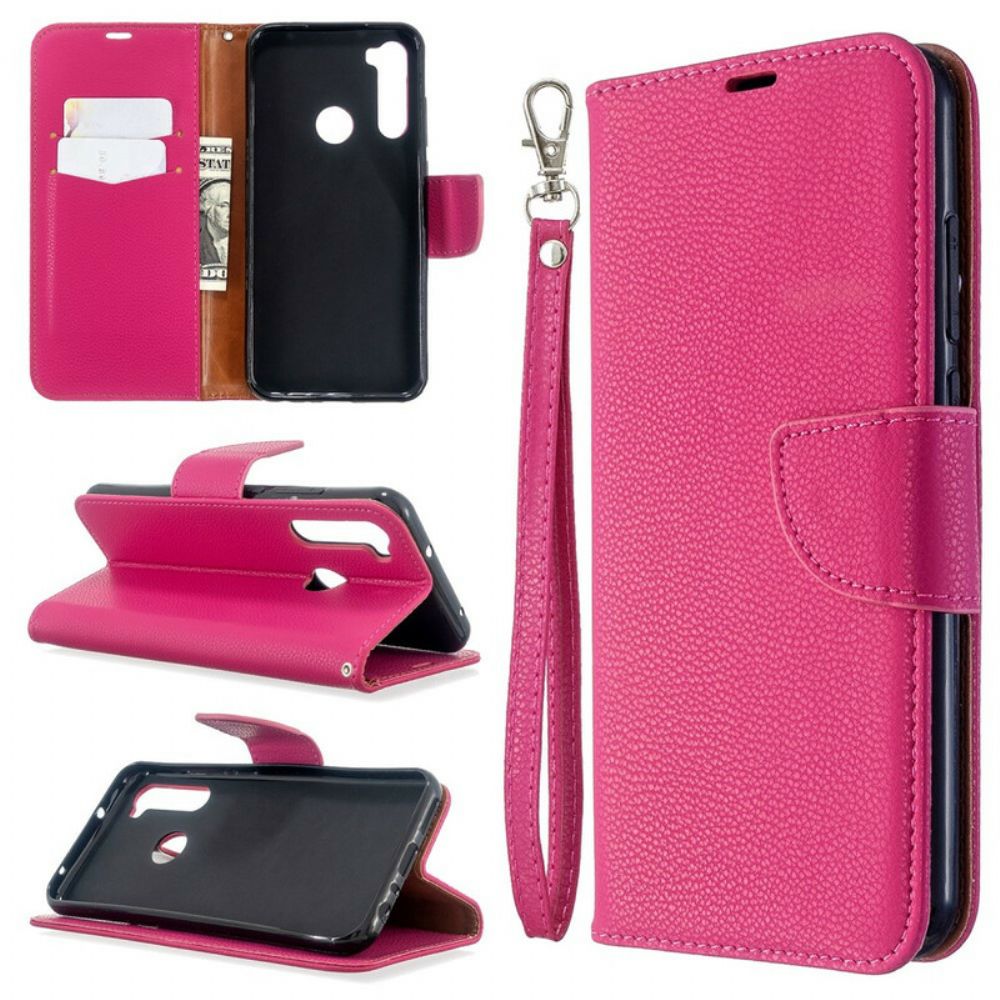Folio-hoesje voor Xiaomi Redmi Note 8T Flip Case Litchi Flap Schuin