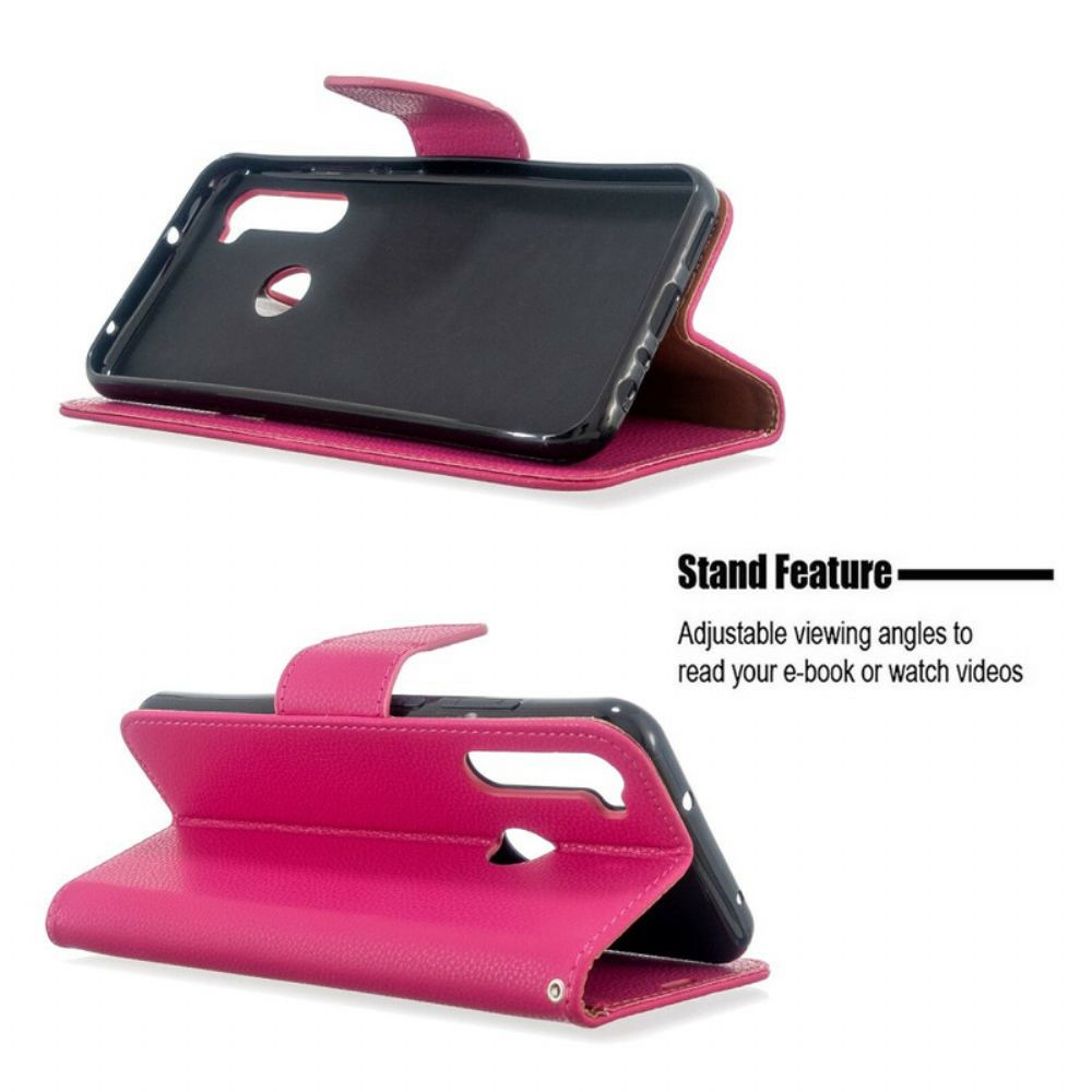 Folio-hoesje voor Xiaomi Redmi Note 8T Flip Case Litchi Flap Schuin