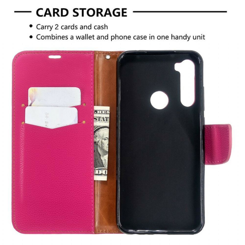 Folio-hoesje voor Xiaomi Redmi Note 8T Flip Case Litchi Flap Schuin