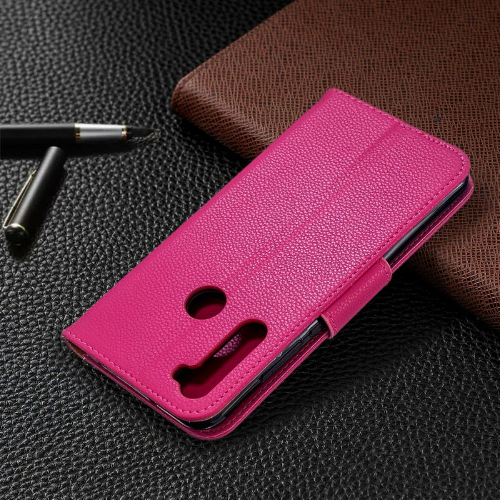 Folio-hoesje voor Xiaomi Redmi Note 8T Flip Case Litchi Flap Schuin