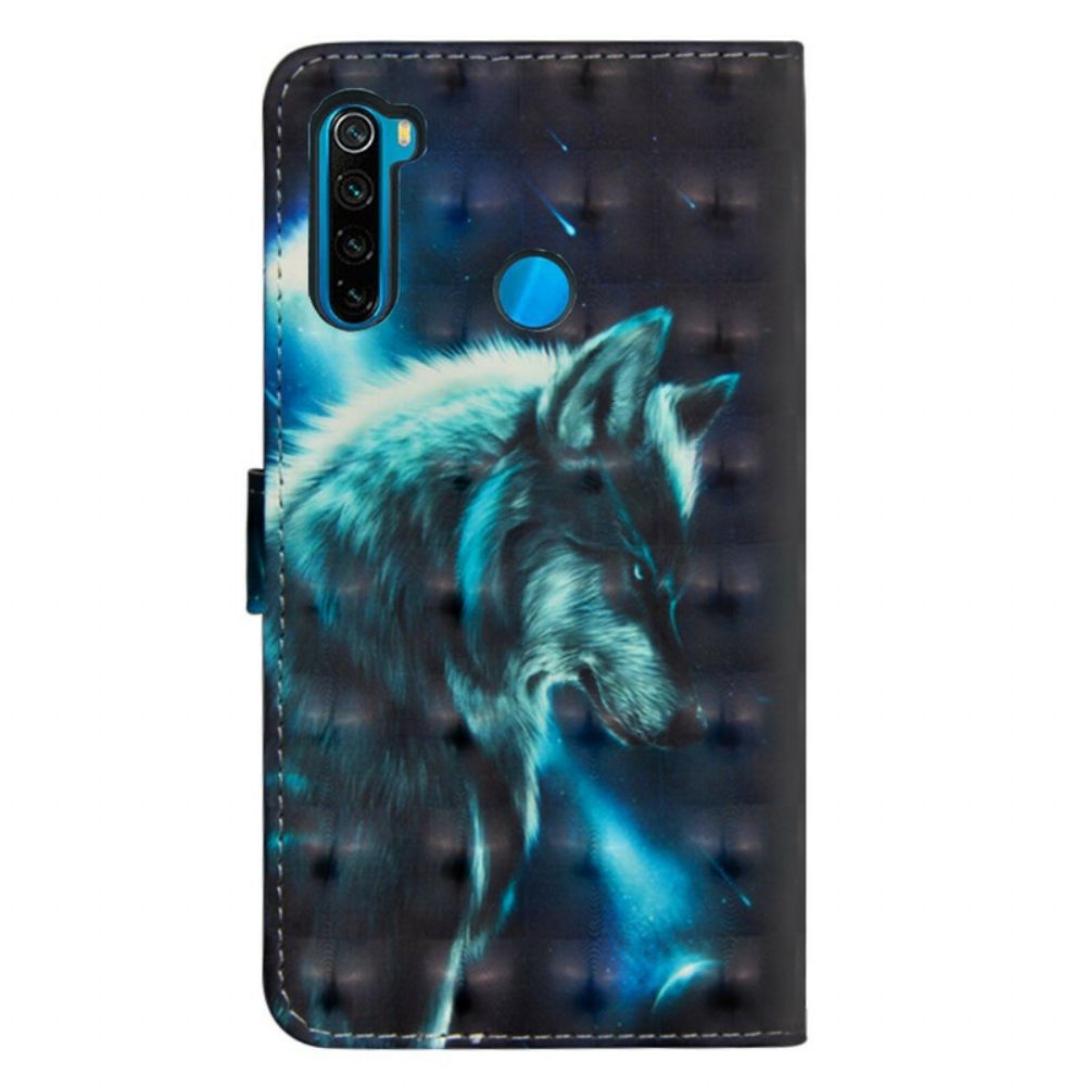Folio-hoesje voor Xiaomi Redmi Note 8T Majestueuze Wolf