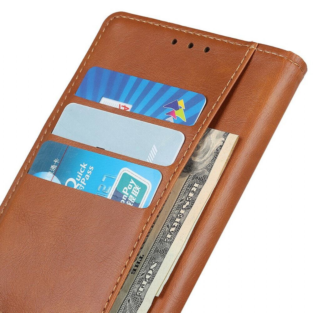 Leren Hoesje voor Xiaomi Redmi Note 8T Vintage Kunstleer En Knoop