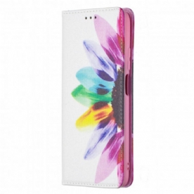 Bescherming Hoesje voor Poco M3 Folio-hoesje Aquarel Bloem