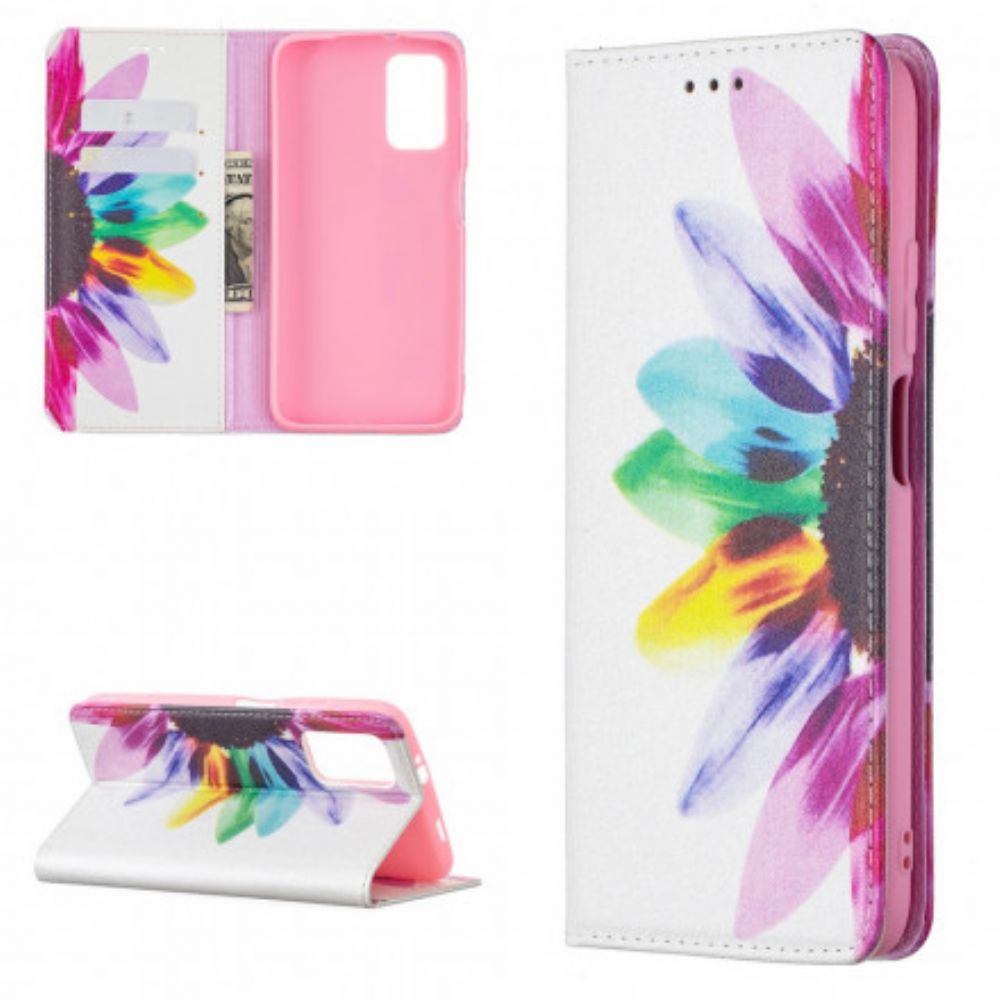 Bescherming Hoesje voor Poco M3 Folio-hoesje Aquarel Bloem