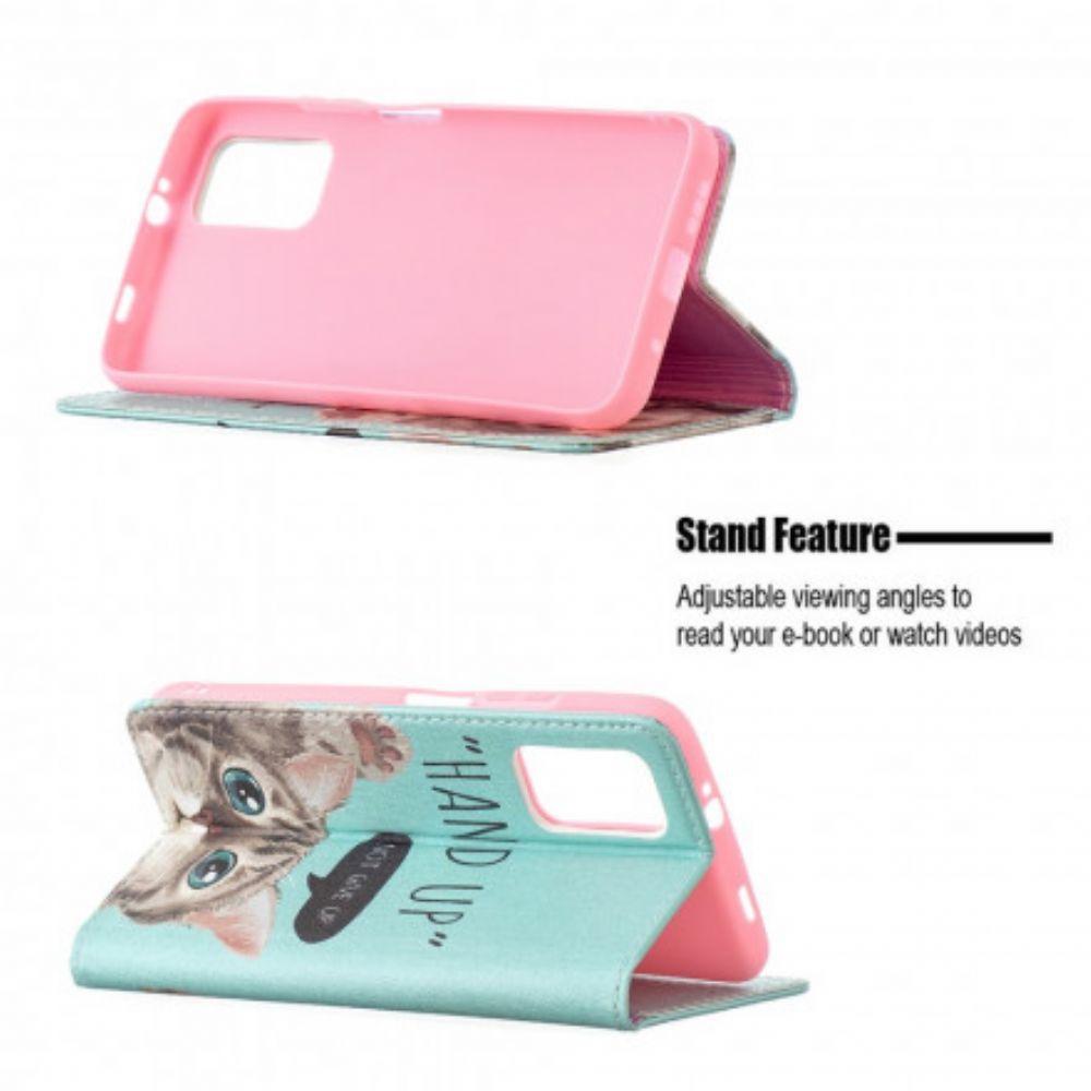 Bescherming Hoesje voor Poco M3 Folio-hoesje Hand Omhoog