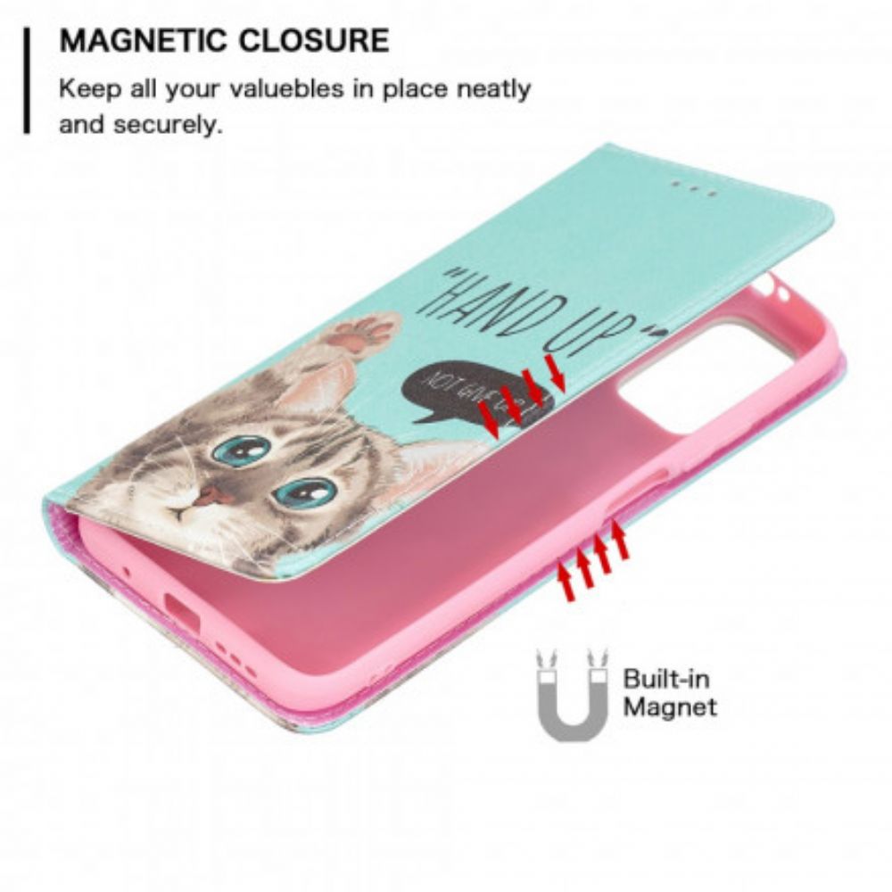 Bescherming Hoesje voor Poco M3 Folio-hoesje Hand Omhoog