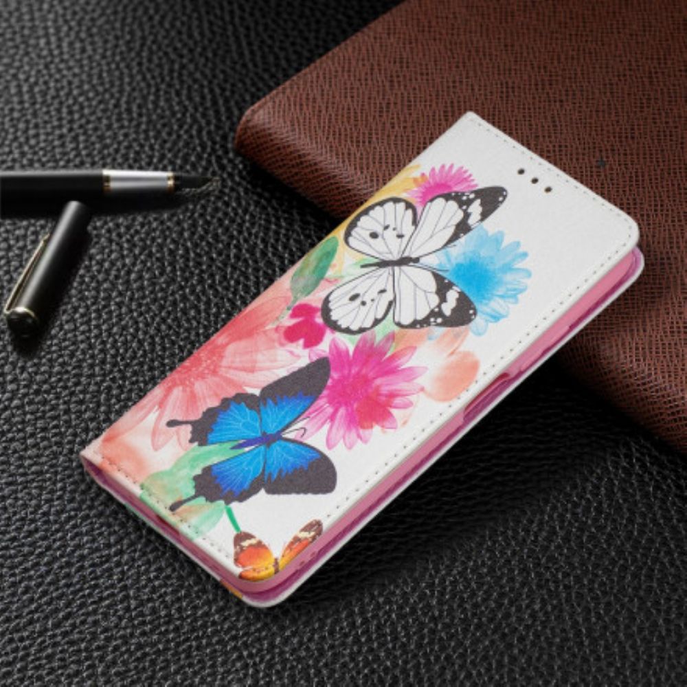 Bescherming Hoesje voor Poco M3 Folio-hoesje Kleurrijke Vlinders