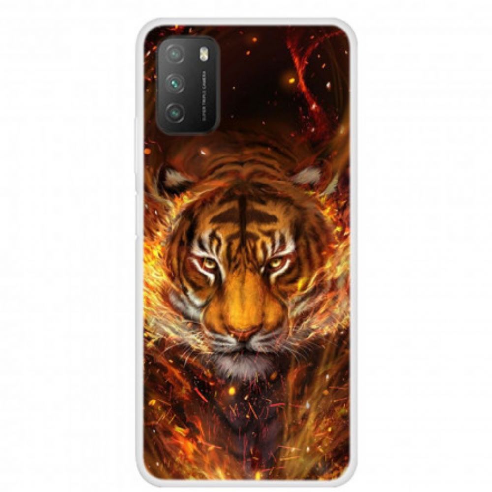 Hoesje voor Poco M3 Brandtijger