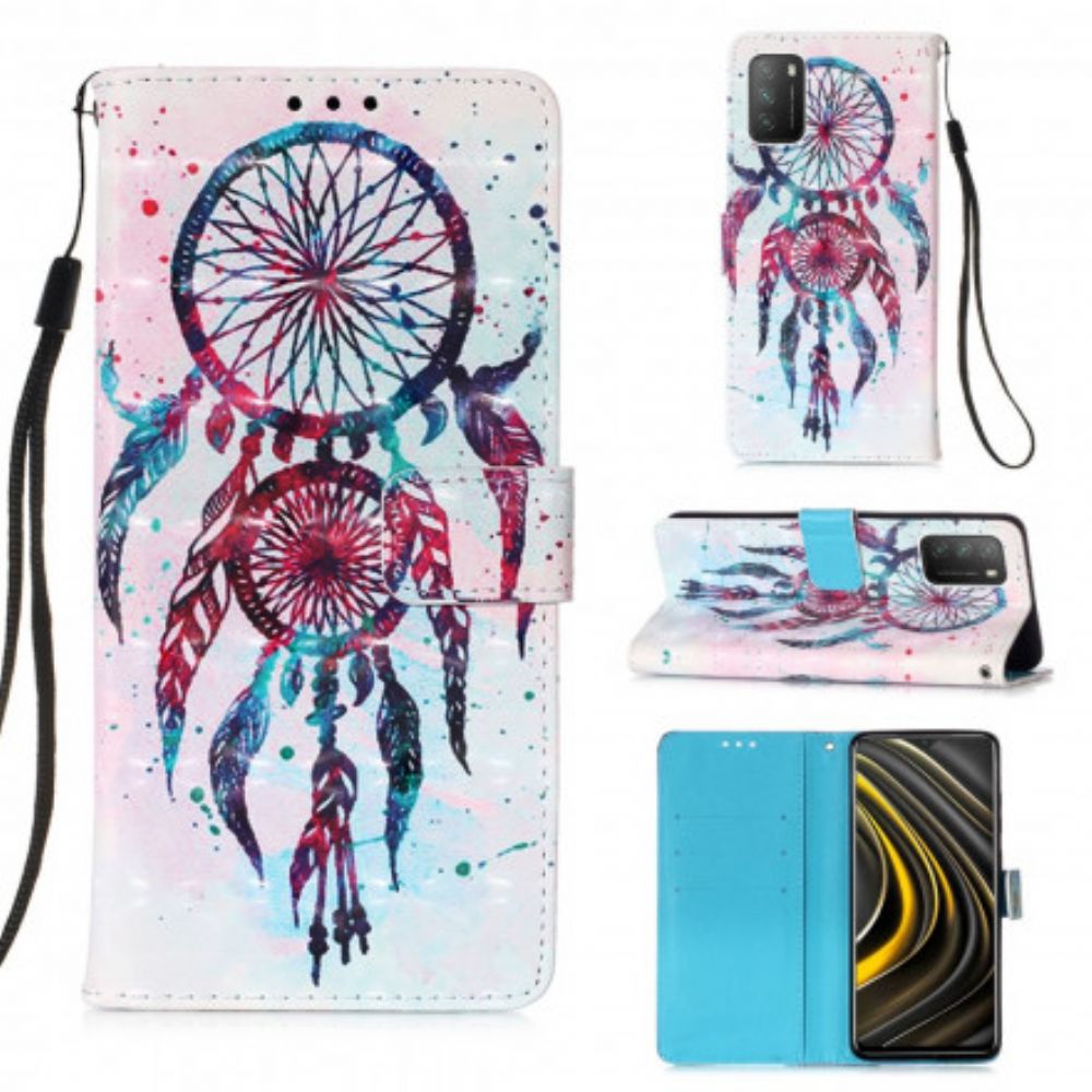 Leren Hoesje voor Poco M3 Aquarel Dromenvanger