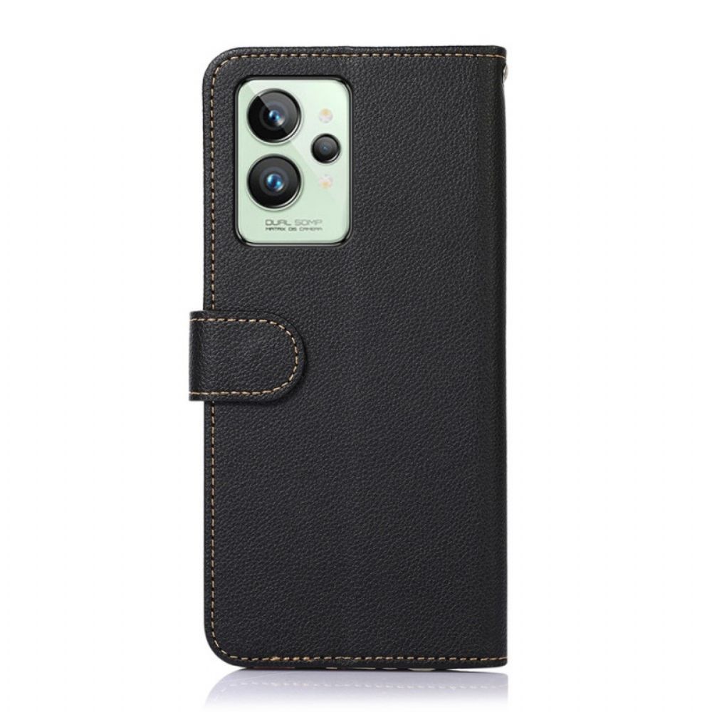 Flip Case voor Realme GT2 Pro Liche-stijl Rfid Khazneh
