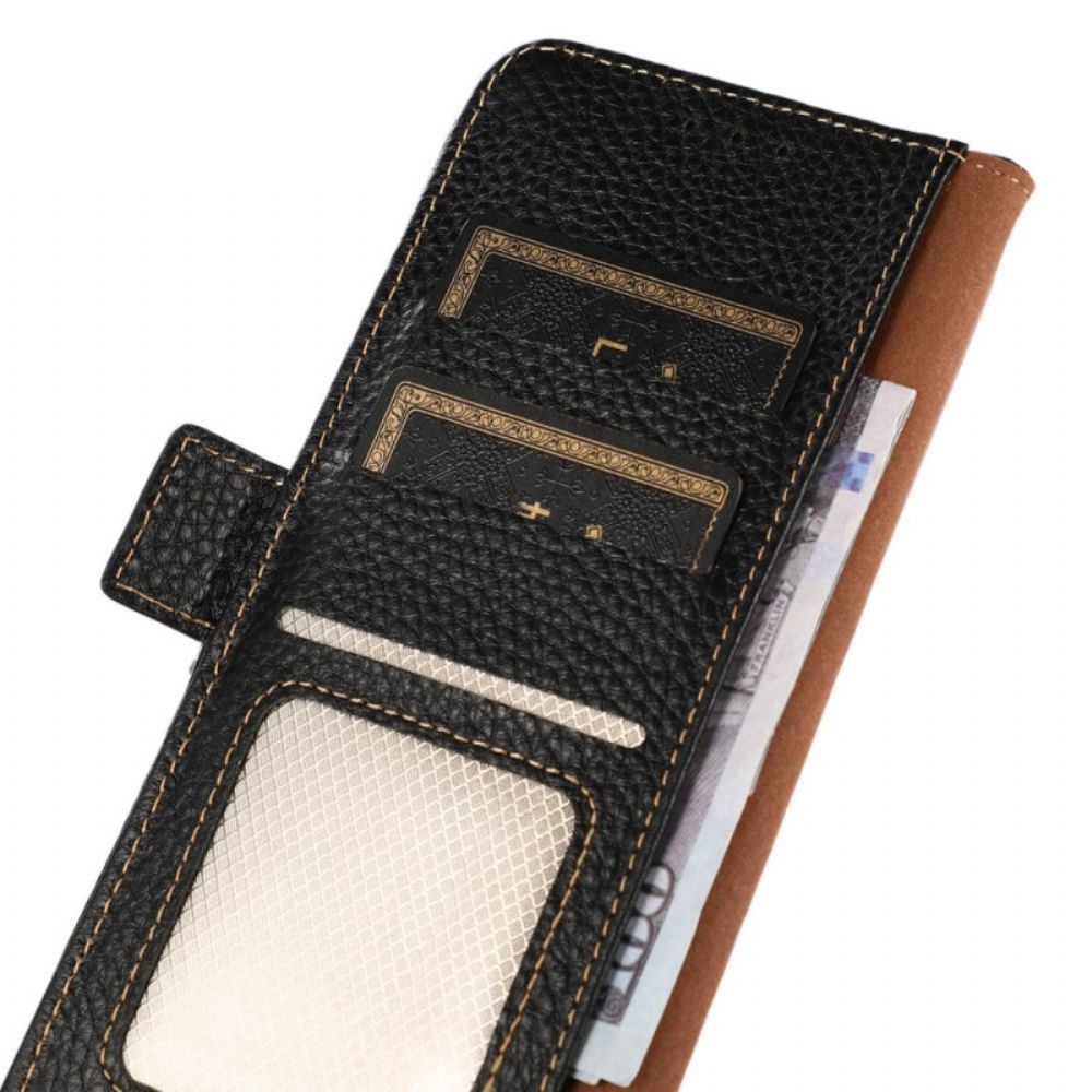 Flip Case voor Realme GT2 Pro Litchi Leer Khazneh Rfid
