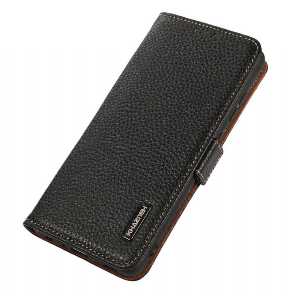 Flip Case voor Realme GT2 Pro Litchi Leer Khazneh Rfid