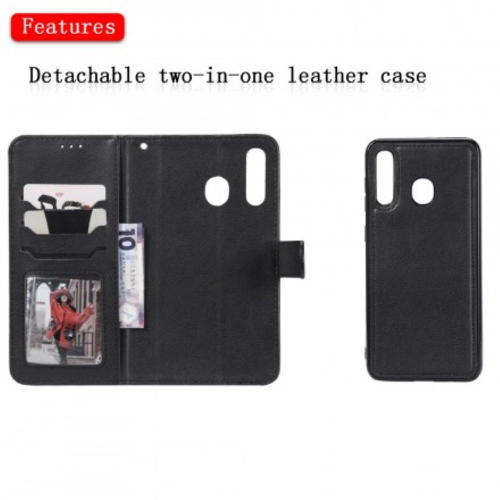 Flip Case voor Samsung Galaxy A50 Met Ketting Leren Bandeffect