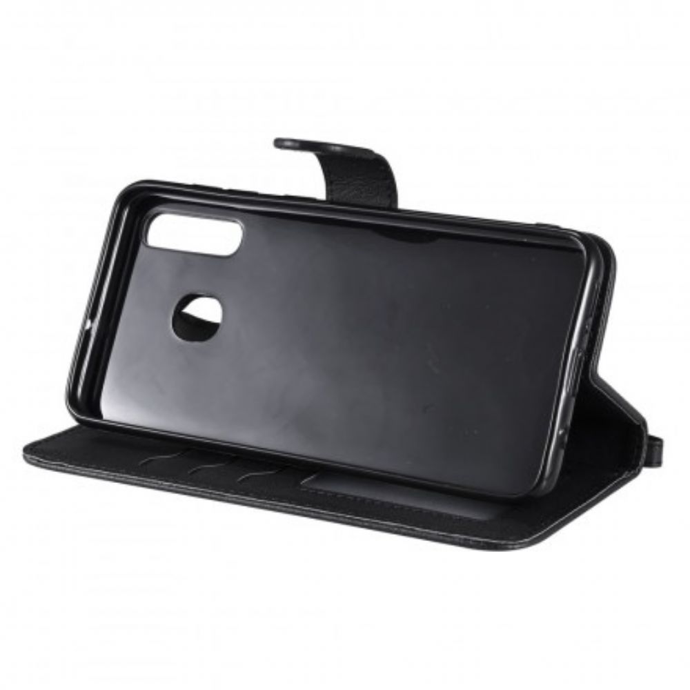 Flip Case voor Samsung Galaxy A50 Met Ketting Leren Bandeffect