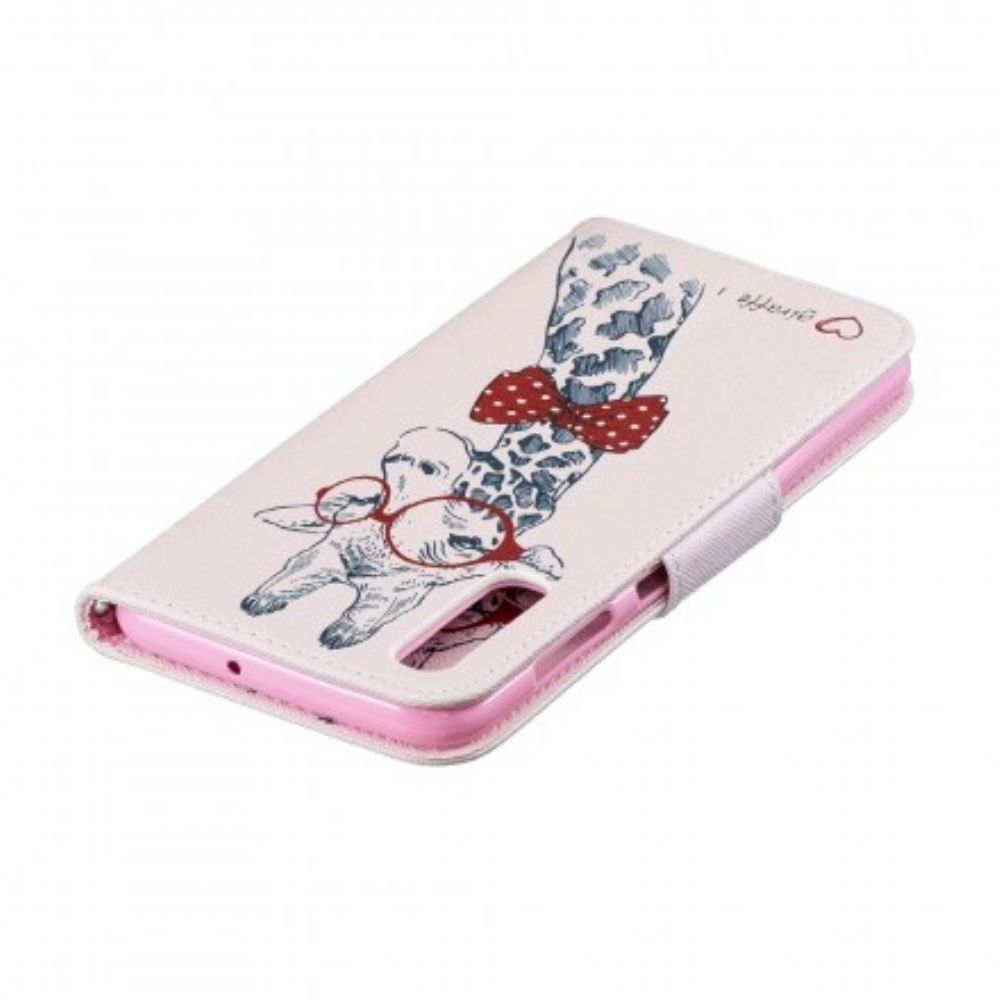 Flip Case voor Samsung Galaxy A50 Nerdy Giraf