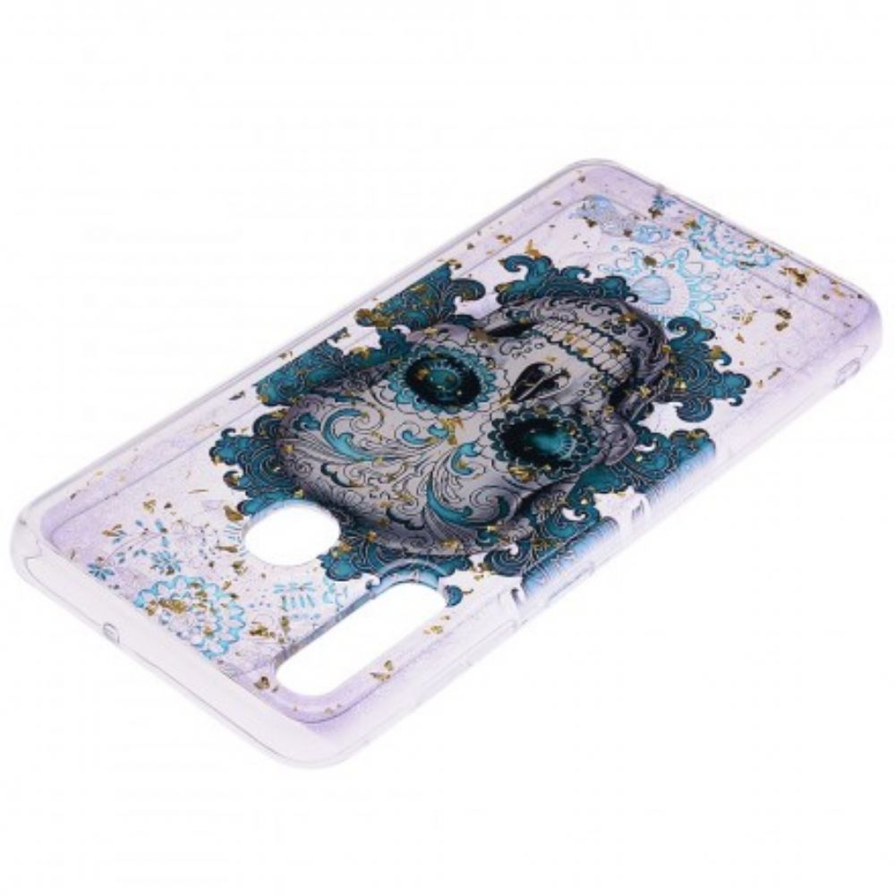 Hoesje voor Samsung Galaxy A50 Blauwe Schedel