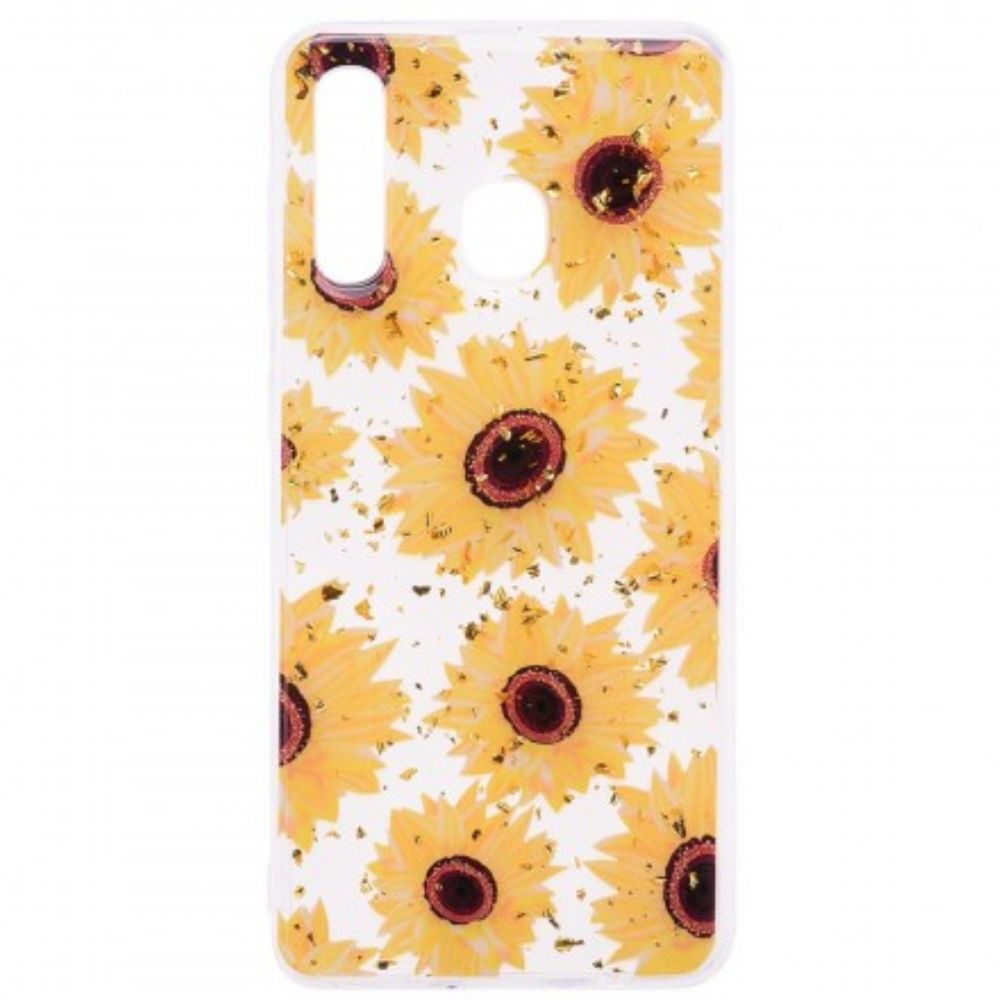 Telefoonhoesje voor Samsung Galaxy A50 Meerdere Zonnebloemen
