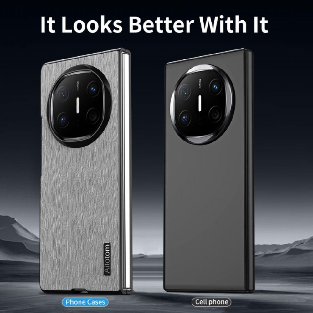 Case Hoesje Huawei Mate X6 Telefoonhoesje Houtstructuur