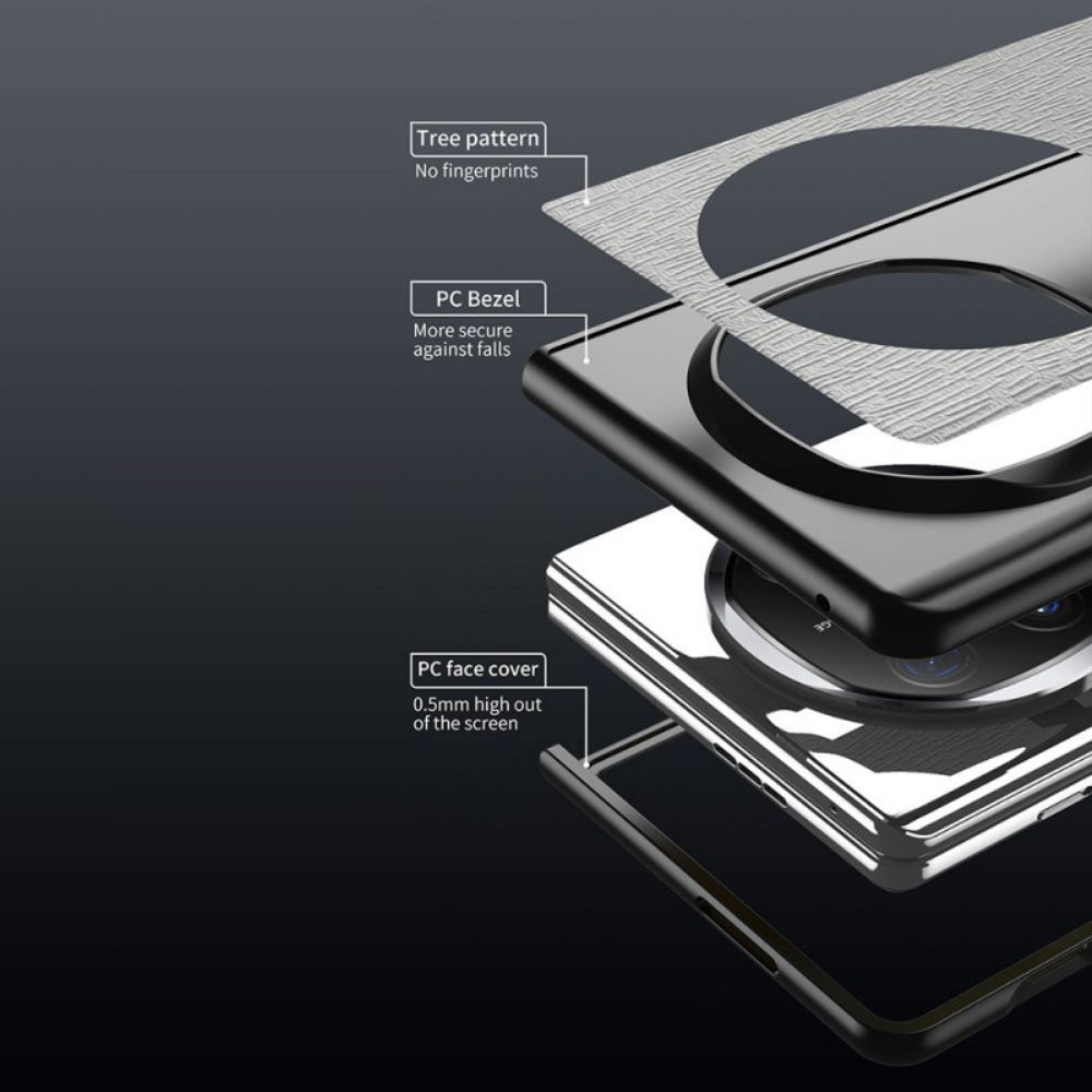 Case Hoesje Huawei Mate X6 Telefoonhoesje Houtstructuur