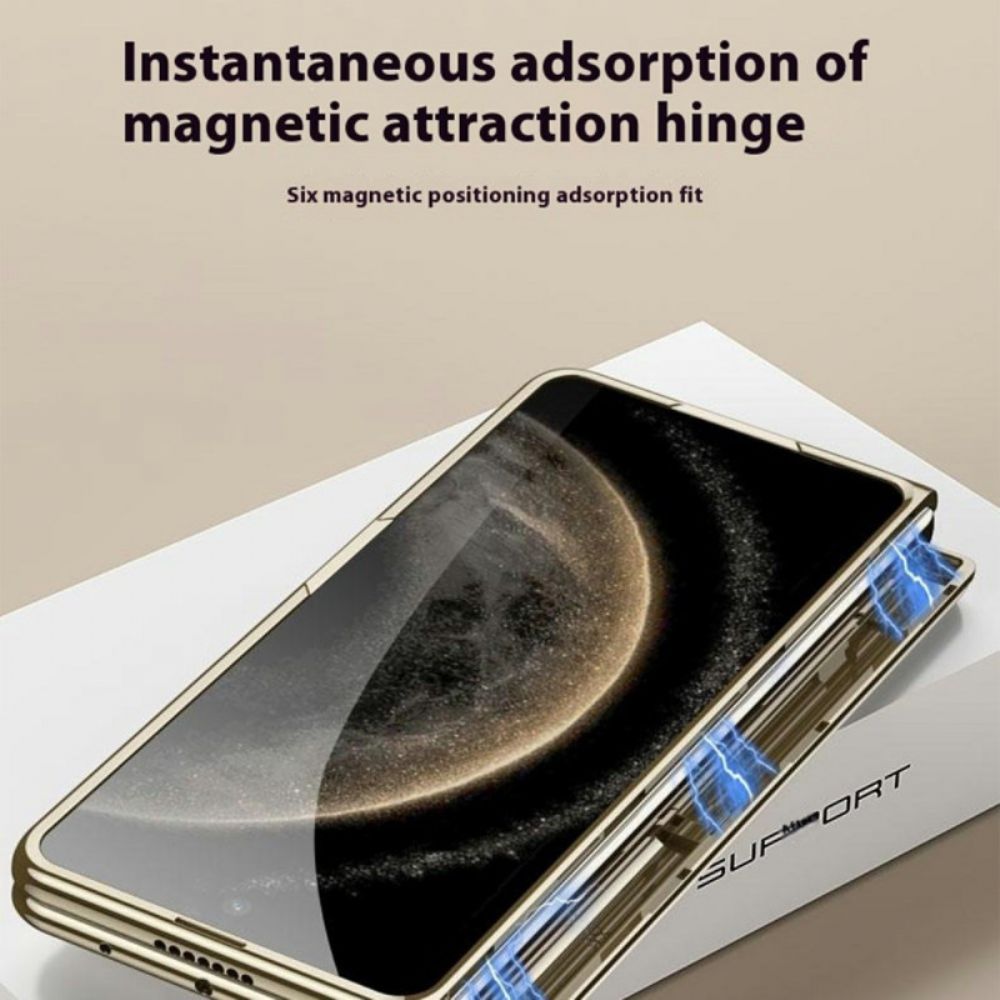 Hoesje Huawei Mate X6 Transparant Met Scharnier En Gehard Glas