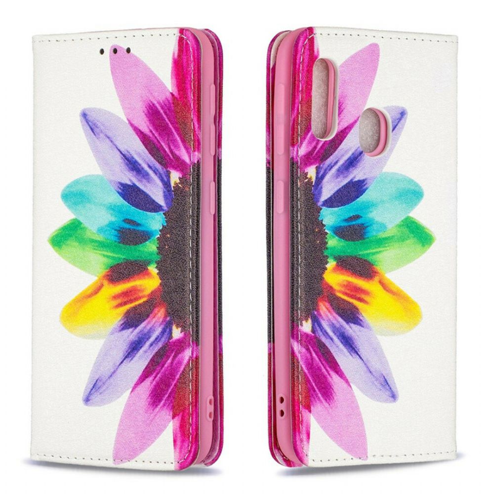 Bescherming Hoesje voor Samsung Galaxy A20e Folio-hoesje Aquarel Bloem