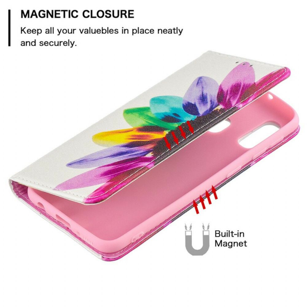 Bescherming Hoesje voor Samsung Galaxy A20e Folio-hoesje Aquarel Bloem