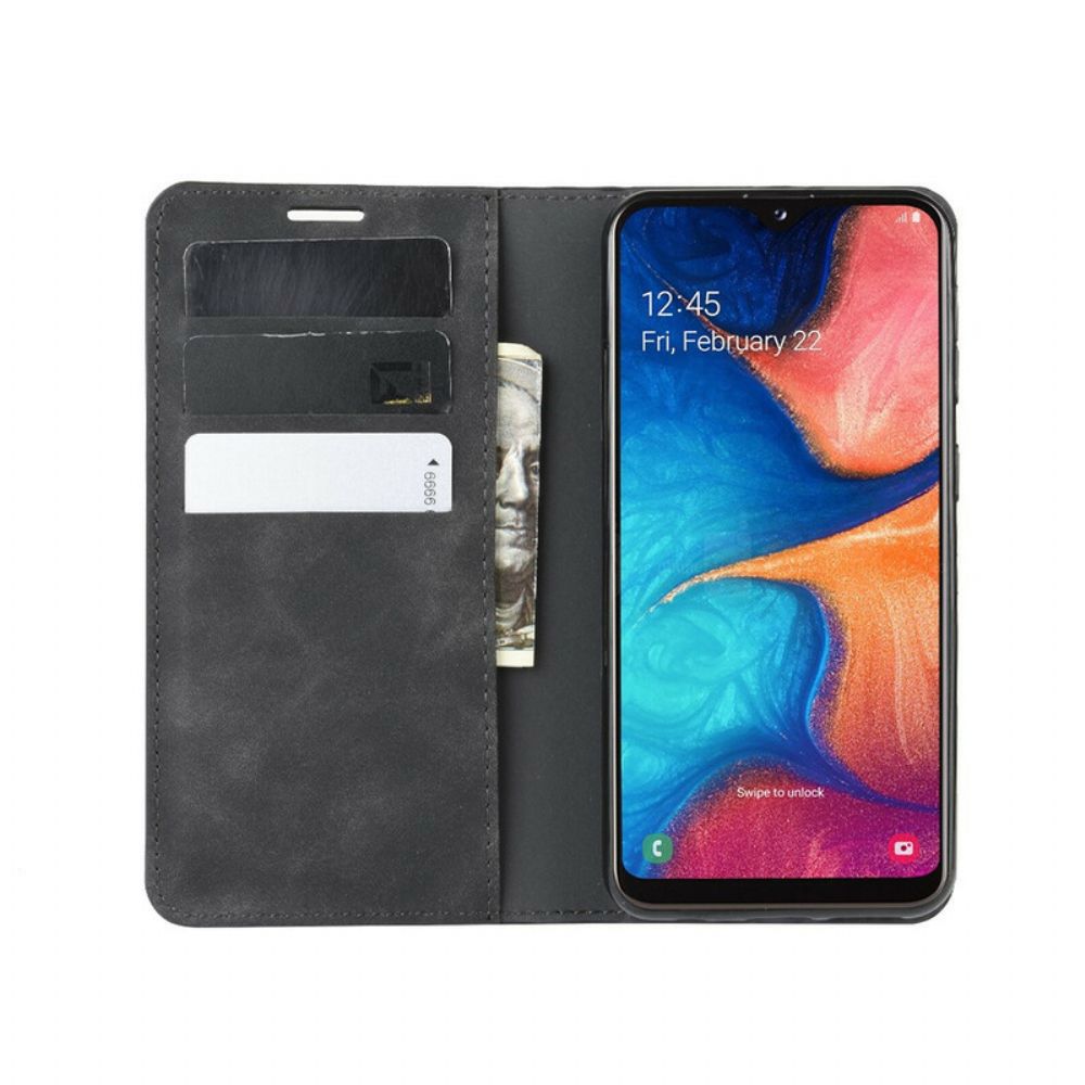 Bescherming Hoesje voor Samsung Galaxy A20e Folio-hoesje Chique Leereffect