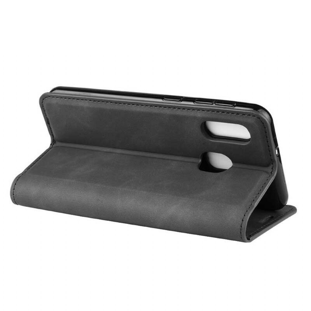 Bescherming Hoesje voor Samsung Galaxy A20e Folio-hoesje Chique Leereffect