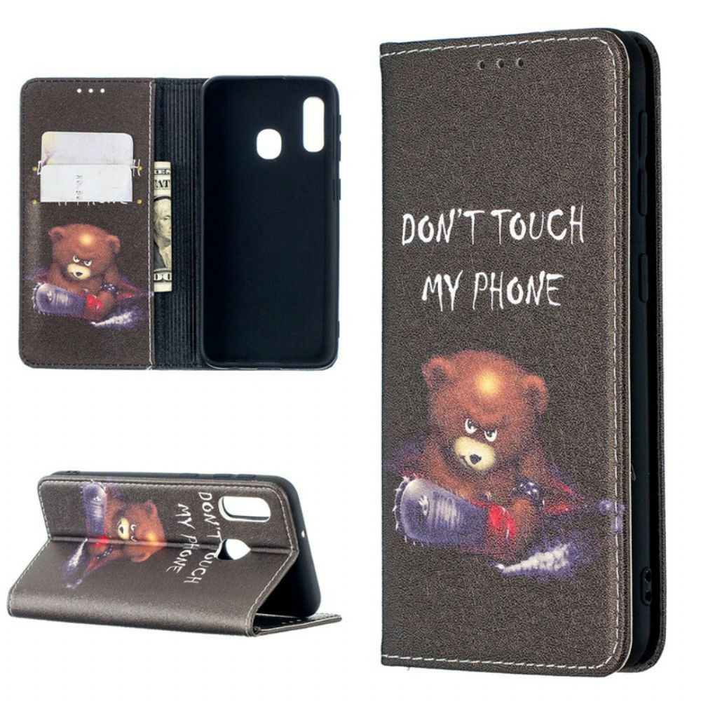 Bescherming Hoesje voor Samsung Galaxy A20e Folio-hoesje Gevaarlijke Beer