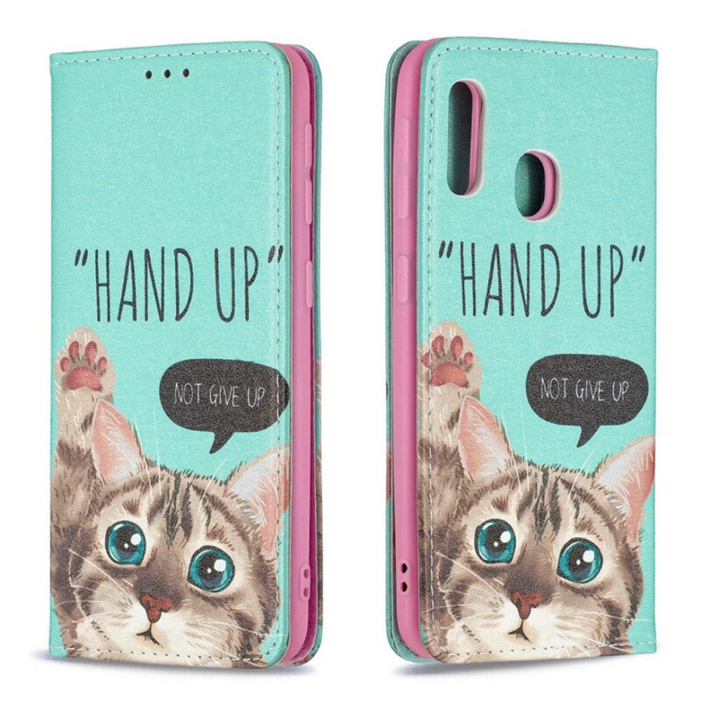 Bescherming Hoesje voor Samsung Galaxy A20e Folio-hoesje Hand Omhoog
