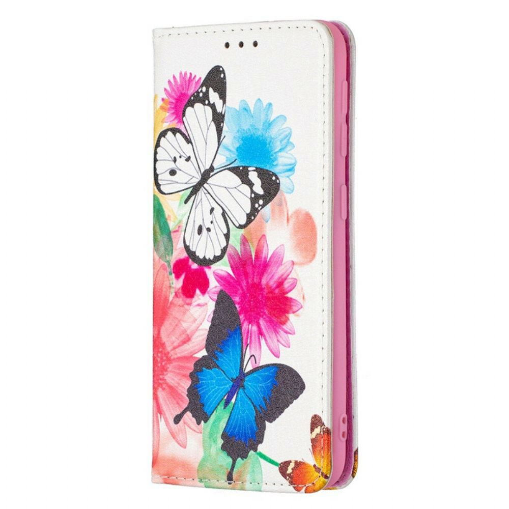 Bescherming Hoesje voor Samsung Galaxy A20e Folio-hoesje Kleurrijke Vlinders