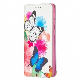 Bescherming Hoesje voor Samsung Galaxy A20e Folio-hoesje Kleurrijke Vlinders