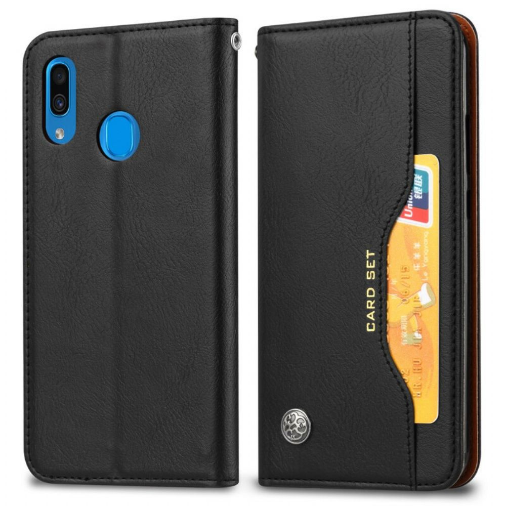 Bescherming Hoesje voor Samsung Galaxy A20e Folio-hoesje Kunstleer Kaarthouder