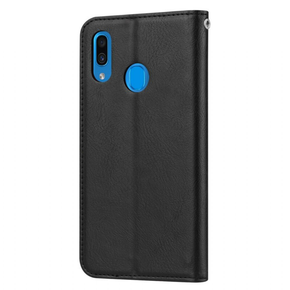 Bescherming Hoesje voor Samsung Galaxy A20e Folio-hoesje Kunstleer Kaarthouder