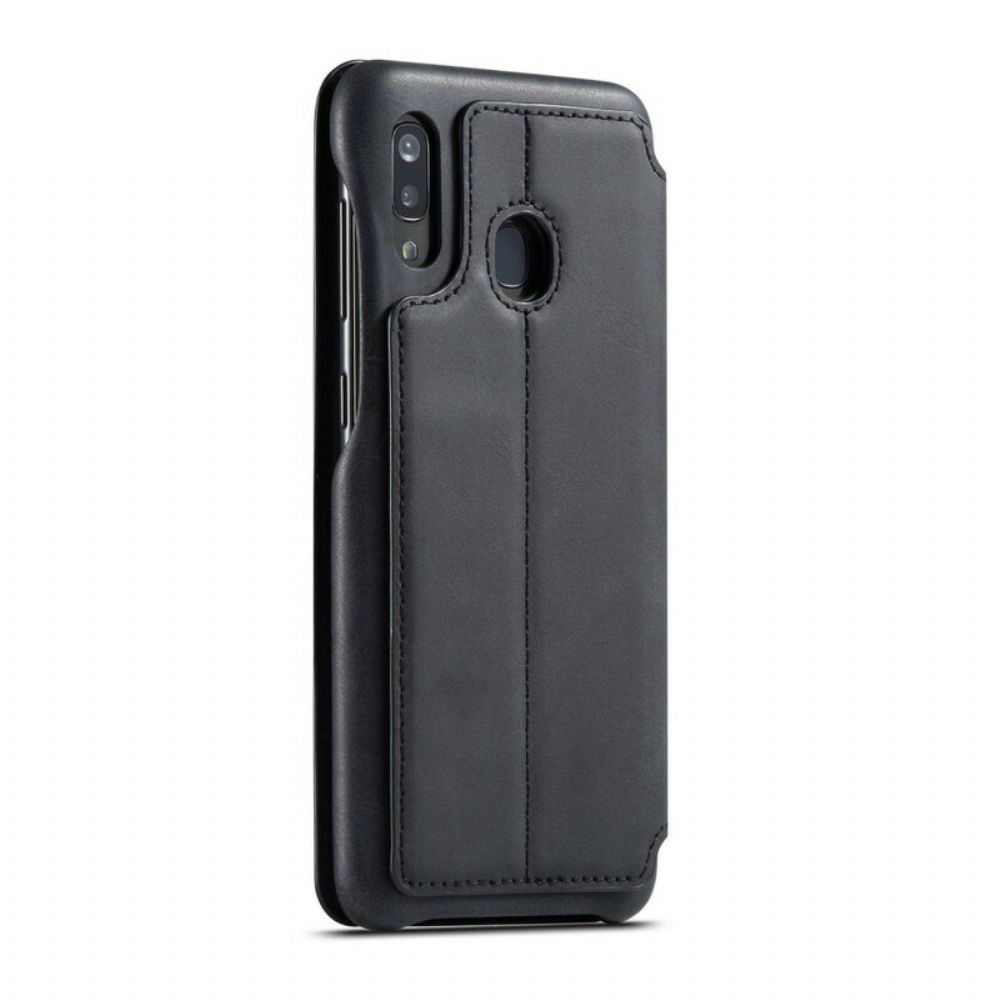 Bescherming Hoesje voor Samsung Galaxy A20e Folio-hoesje Lc.imeeke Leereffect