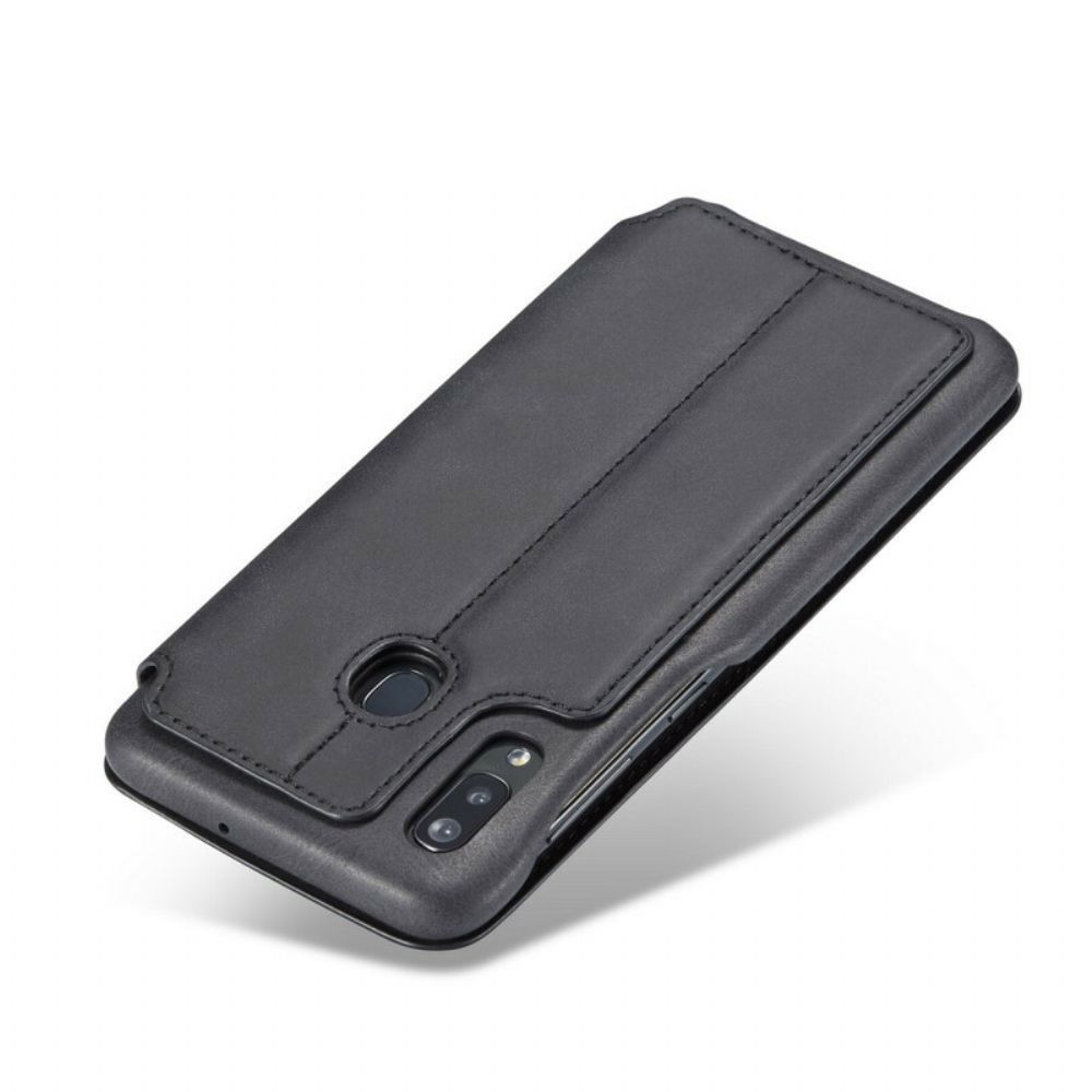 Bescherming Hoesje voor Samsung Galaxy A20e Folio-hoesje Lc.imeeke Leereffect