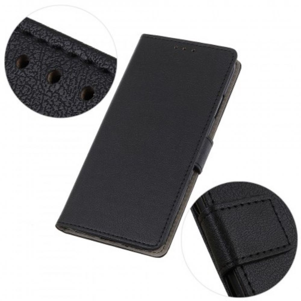Flip Case voor Samsung Galaxy A20e Eenvoudig Glanzend Leereffect