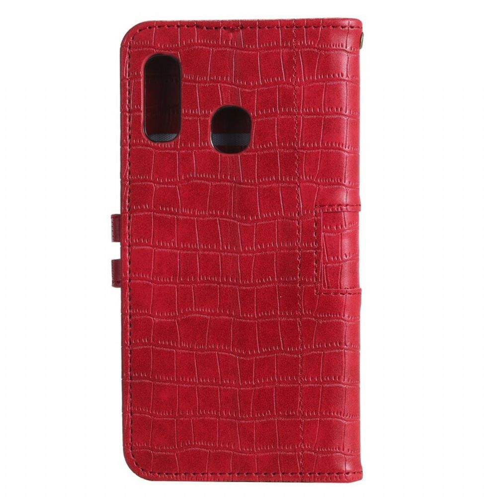 Folio-hoesje voor Samsung Galaxy A20e Helemaal Croc