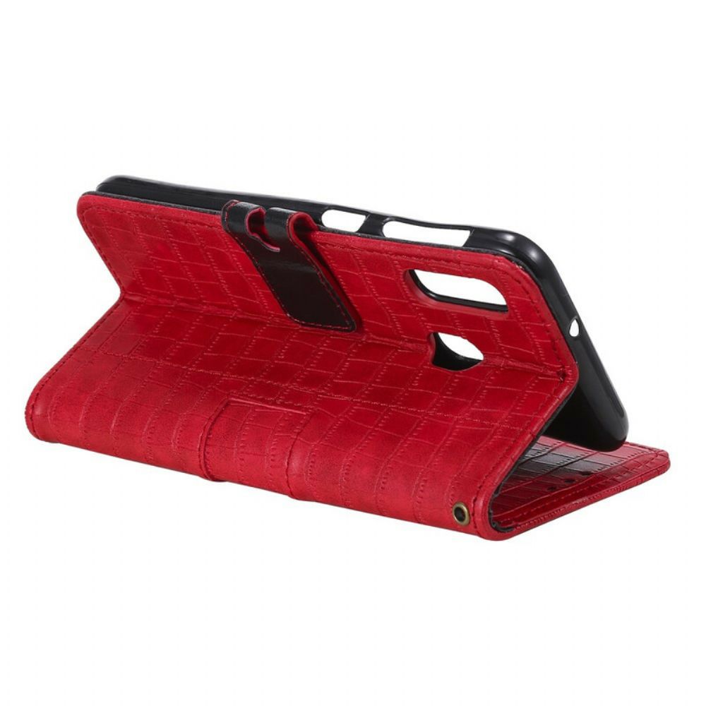 Folio-hoesje voor Samsung Galaxy A20e Helemaal Croc