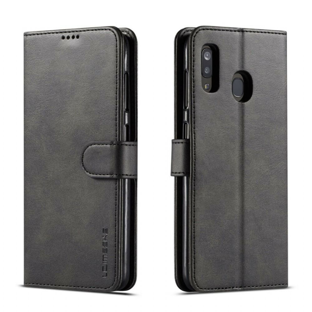 Folio-hoesje voor Samsung Galaxy A20e Lc.imeeke Leereffect