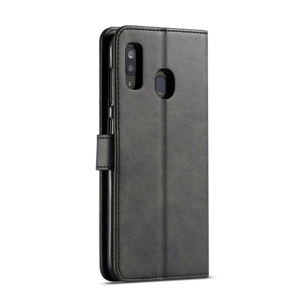 Folio-hoesje voor Samsung Galaxy A20e Lc.imeeke Leereffect