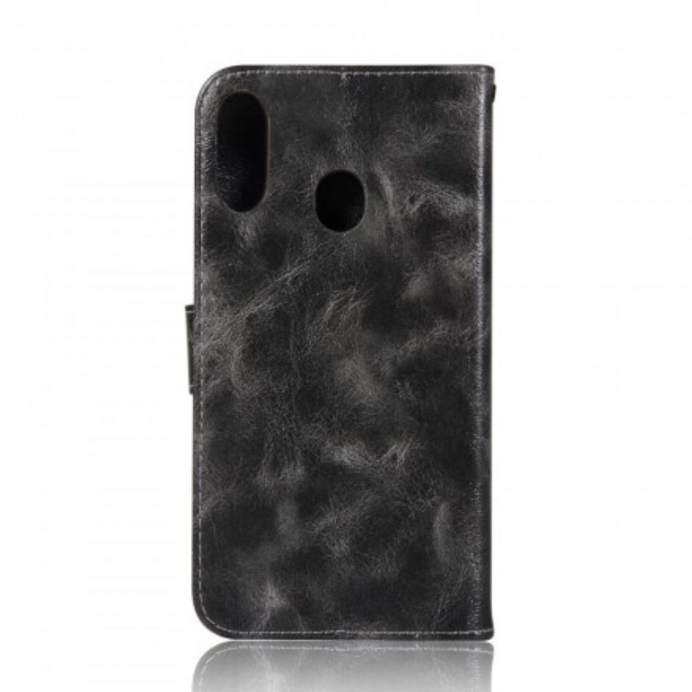 Folio-hoesje voor Samsung Galaxy A20e Met Ketting Vintage Kunstleren Band