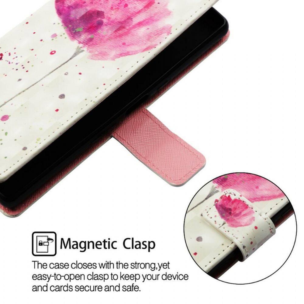 Hoesje Folio-hoesje voor Samsung Galaxy A20e Aquarel Halster