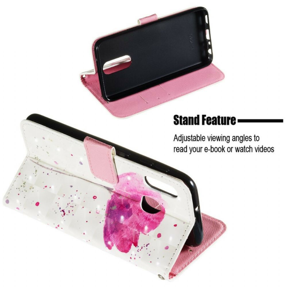 Hoesje Folio-hoesje voor Samsung Galaxy A20e Aquarel Halster