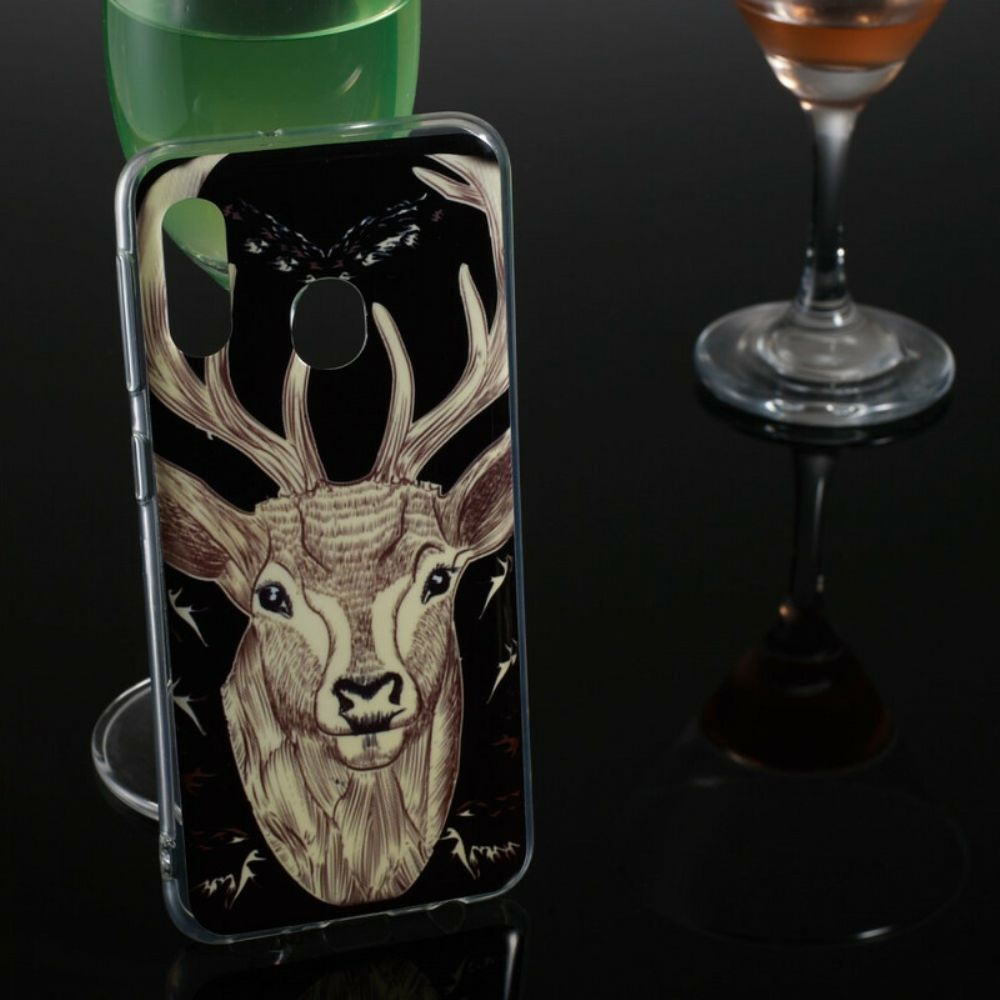 Hoesje voor Samsung Galaxy A20e Fluorescerend Majestueus Hert