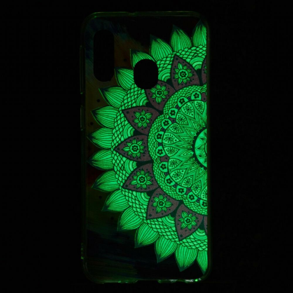 Hoesje voor Samsung Galaxy A20e Fluorescerende Kleurrijke Mandala